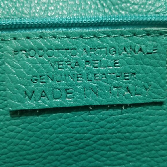 Vera Pelle Brand leather purse in Green - Picture 8 of 12